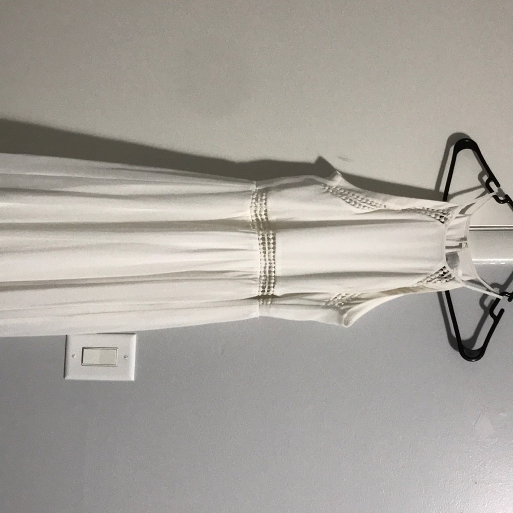 White maxi long dress